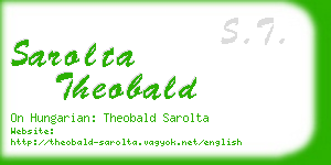 sarolta theobald business card